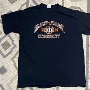 Harley-Davidson Black and Orange Short Sleeve Tee